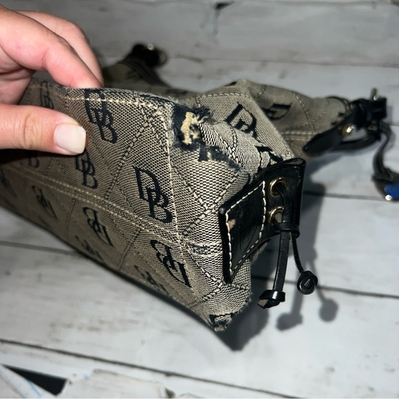 Dooney & Bourke Black and Gray Shoulder Bag with Monogram Design - Picture 7 of 10